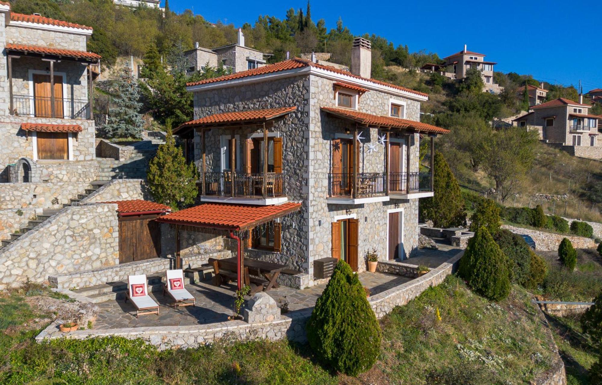 Rock Dandy Deluxe Chalet In Arachova - Delphi, Sauna, Prv Parking, Amazing View 외부 사진