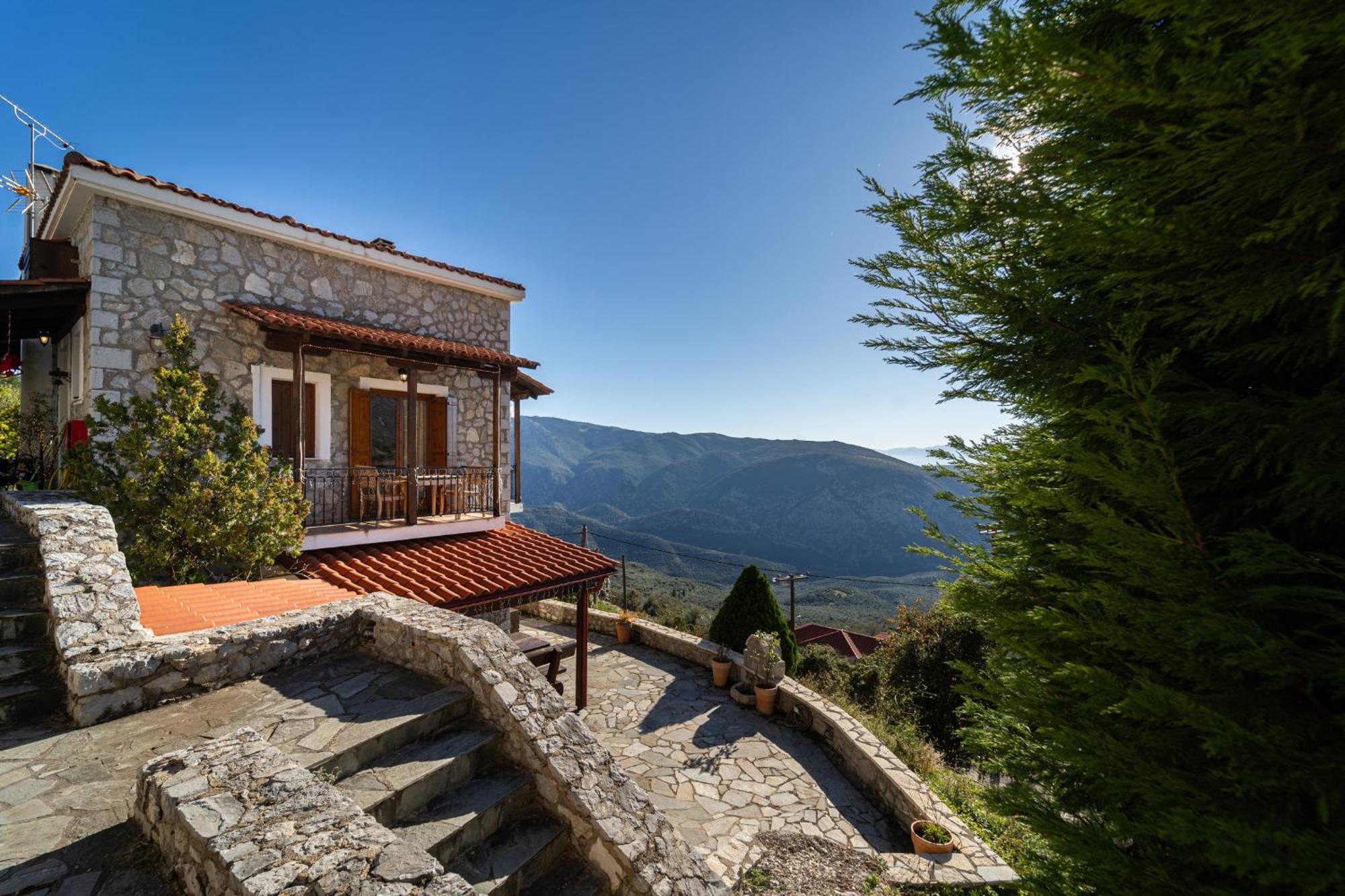 Rock Dandy Deluxe Chalet In Arachova - Delphi, Sauna, Prv Parking, Amazing View 외부 사진