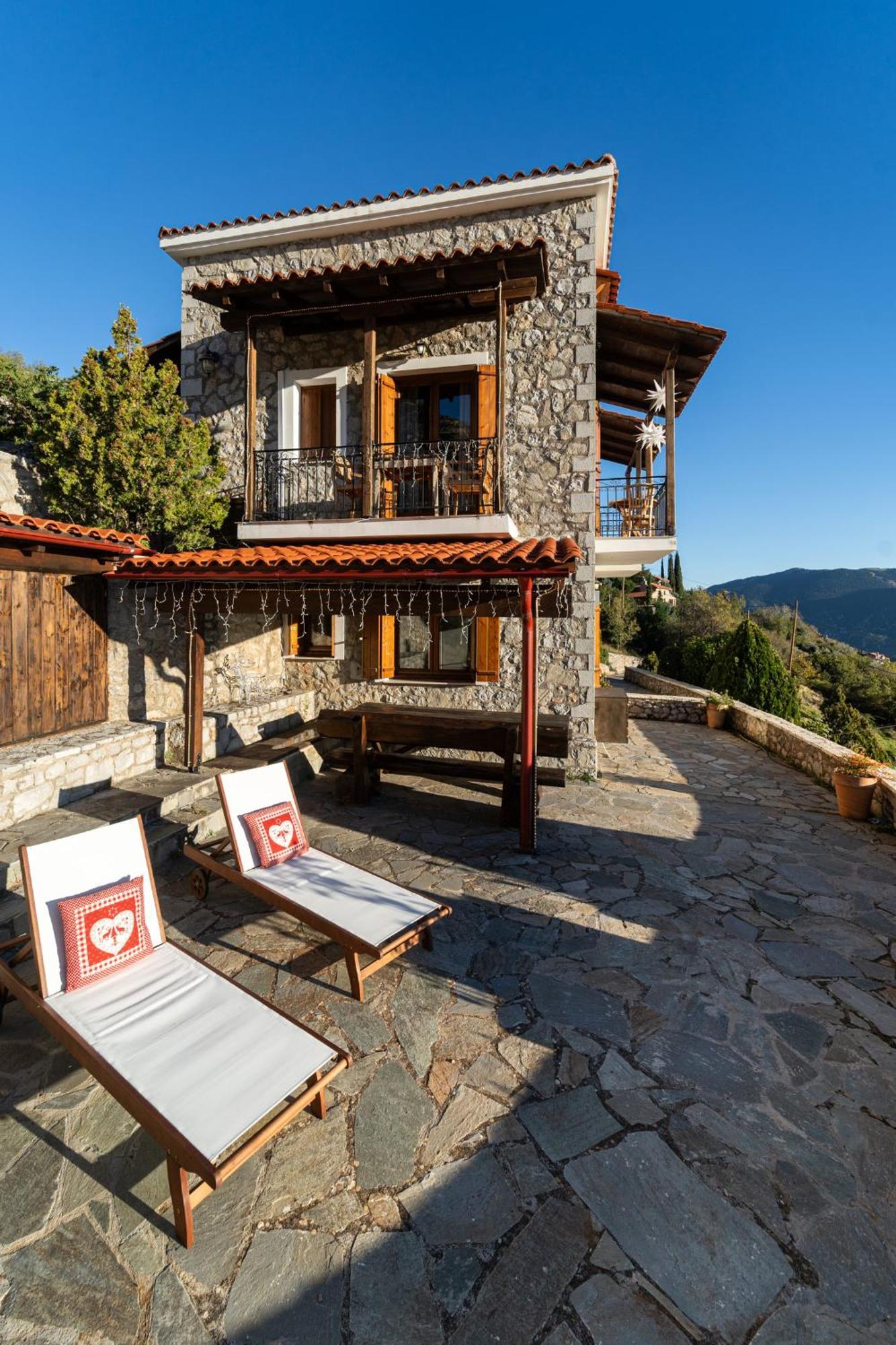 Rock Dandy Deluxe Chalet In Arachova - Delphi, Sauna, Prv Parking, Amazing View 외부 사진