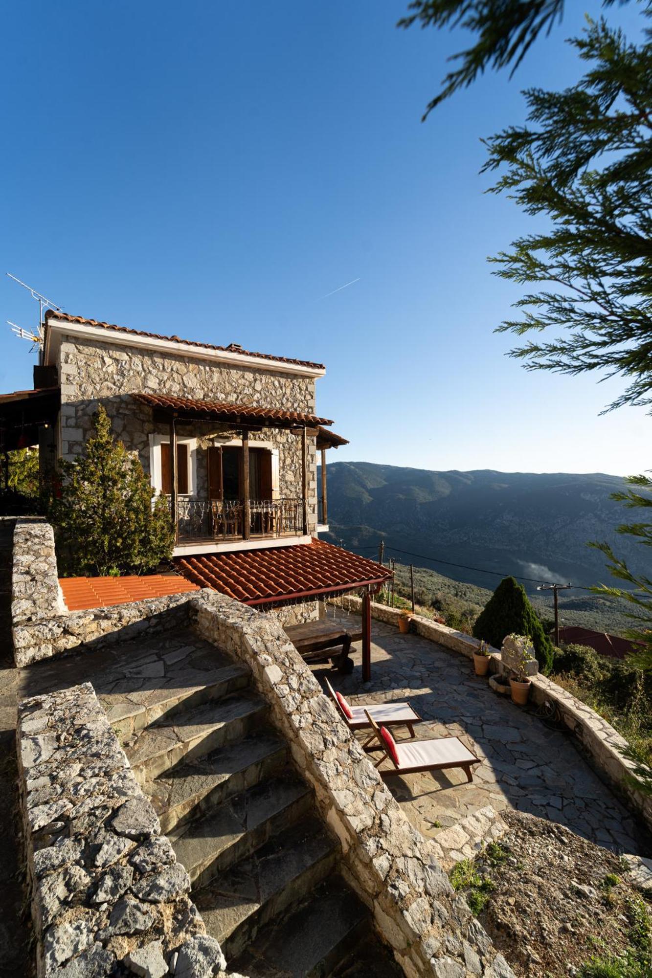 Rock Dandy Deluxe Chalet In Arachova - Delphi, Sauna, Prv Parking, Amazing View 외부 사진