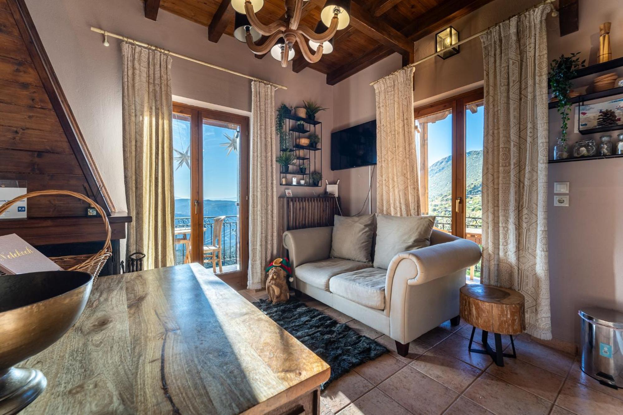 Rock Dandy Deluxe Chalet In Arachova - Delphi, Sauna, Prv Parking, Amazing View 외부 사진
