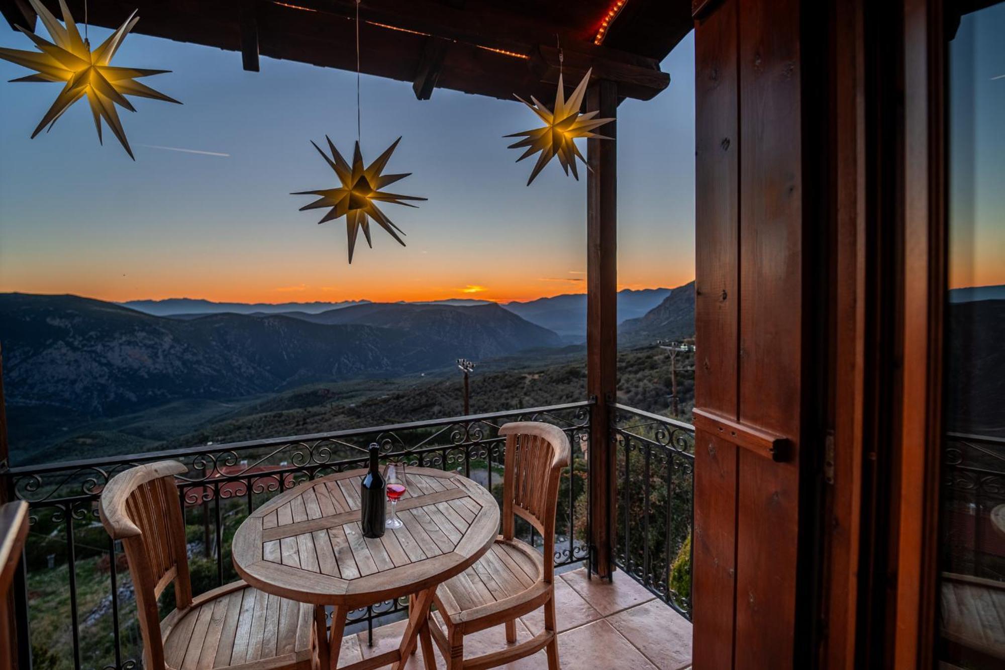 Rock Dandy Deluxe Chalet In Arachova - Delphi, Sauna, Prv Parking, Amazing View 외부 사진
