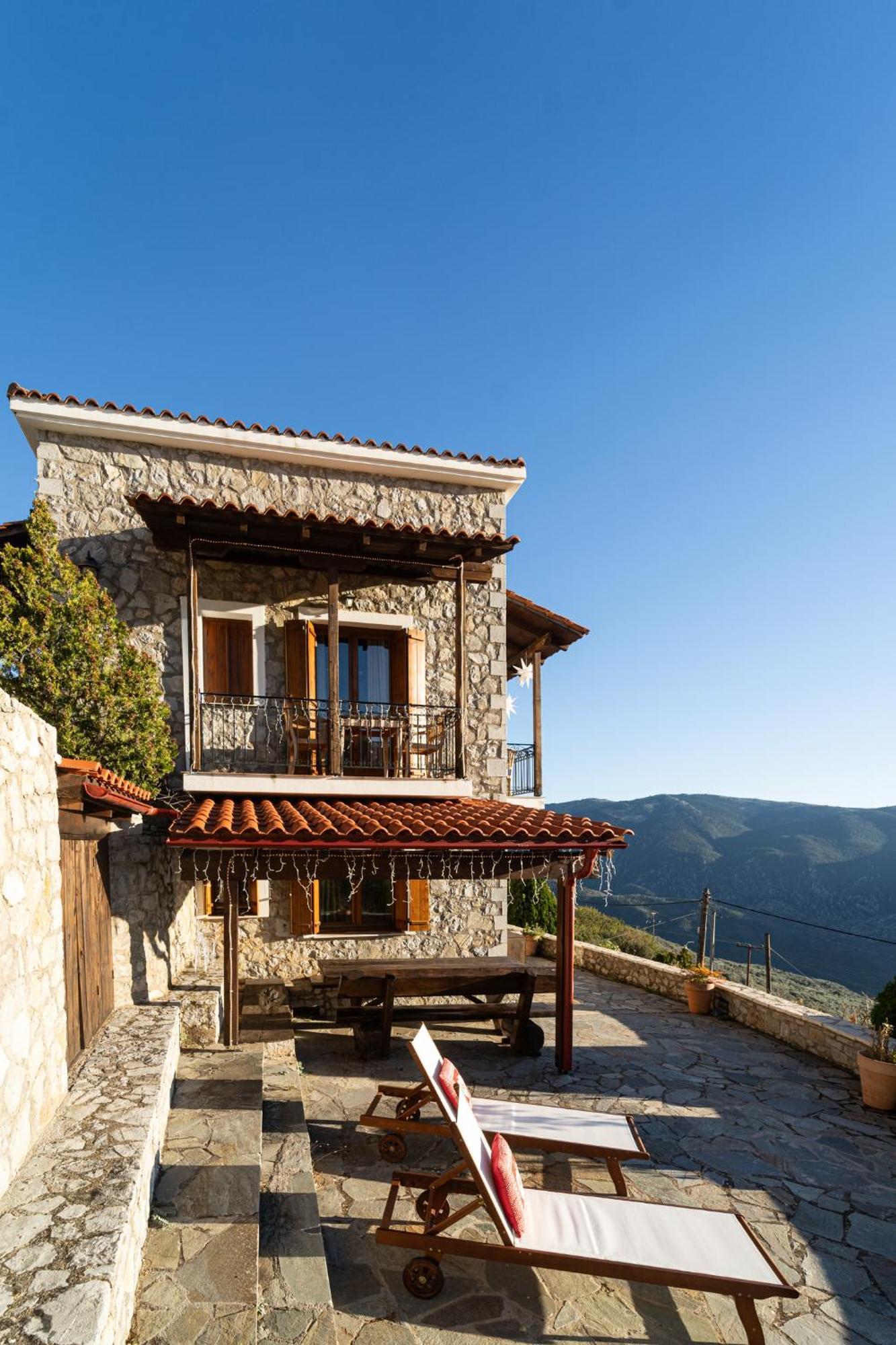 Rock Dandy Deluxe Chalet In Arachova - Delphi, Sauna, Prv Parking, Amazing View 외부 사진